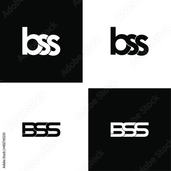 Obraz bss letter original monogram logo design