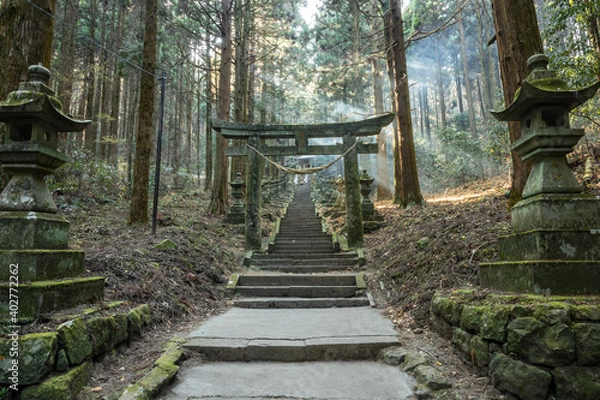 Obraz 冬の熊本　上色見熊野座神社