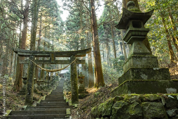 Obraz 冬の熊本　上色見熊野座神社