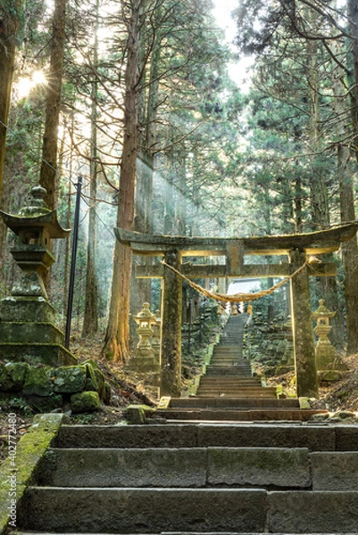 Obraz 冬の熊本　上色見熊野座神社