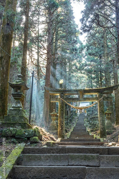 Obraz 冬の熊本　上色見熊野座神社