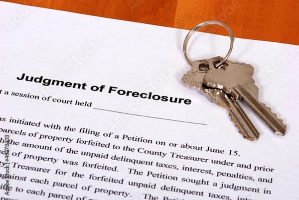 Obraz Foreclosure form & Housekeys