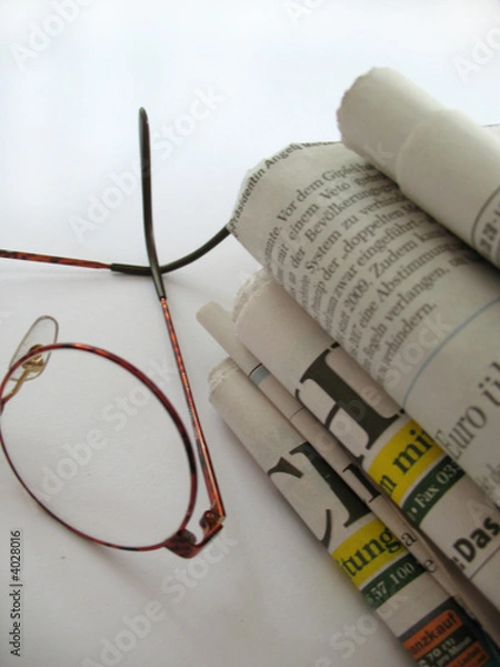 Fototapeta zeitung brille