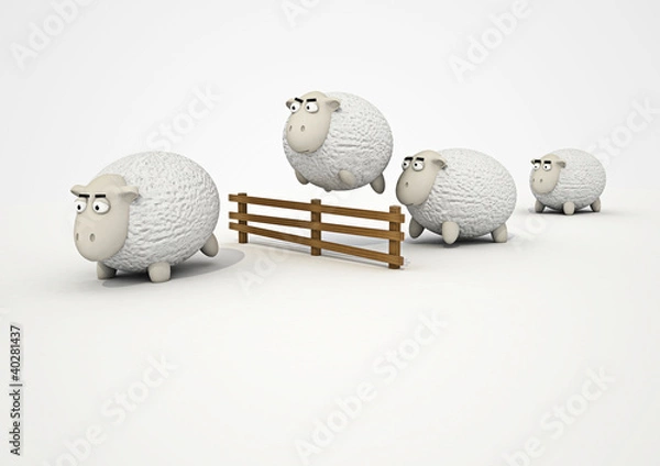 Obraz sheep jump