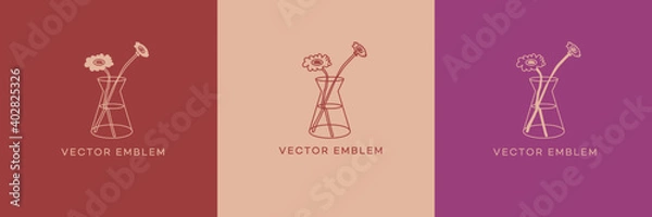 Obraz logos for a flower shop
