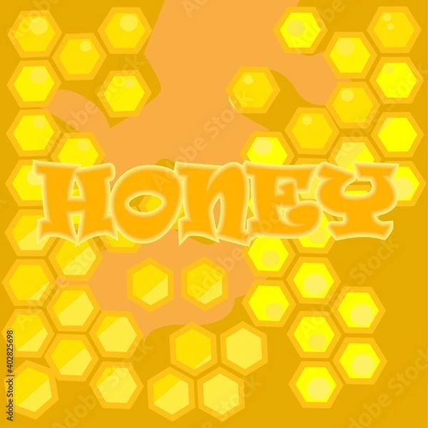 Obraz DESIGN VECTOR background honey illustration