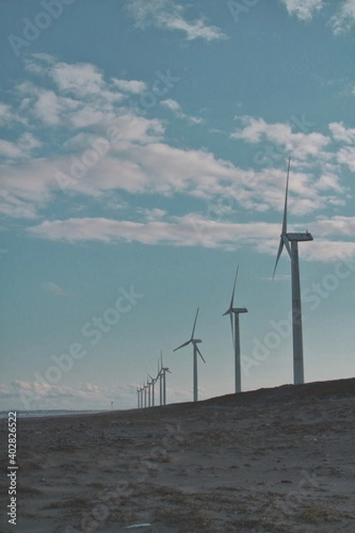 Fototapeta 風車と青空