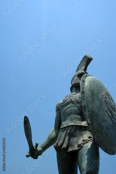 Obraz Statue of Leonidas in Sparta, Greece