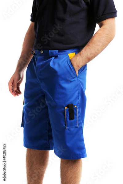 Obraz Person in blue shorts