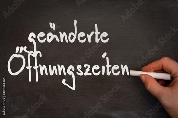 Obraz geänderte Öffnungszeiten