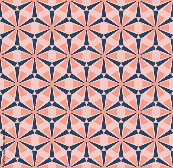 Fototapeta Abstract seamless pattern with geometric shapes