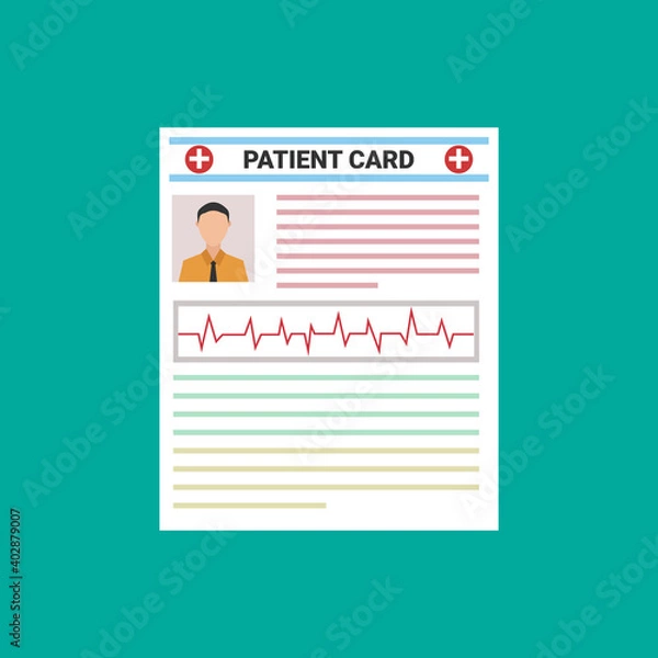 Obraz Patient card concept. Vector illustration.