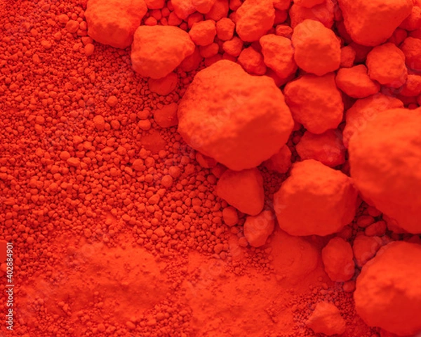 Obraz Color background and texture: red pigment.