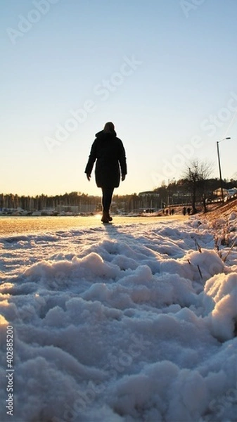 Obraz Golden hour walk