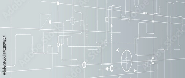 Fototapeta Technology data background, idea of global business solution