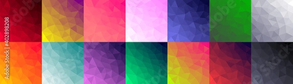 Obraz Vector backgrounds in low poly style