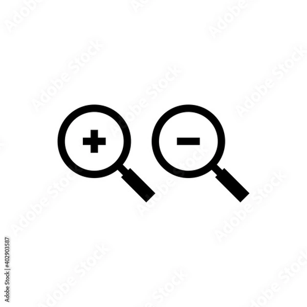 Fototapeta Zoom outline icon isolated. Symbol, logo illustration for mobile concept, web design and games.