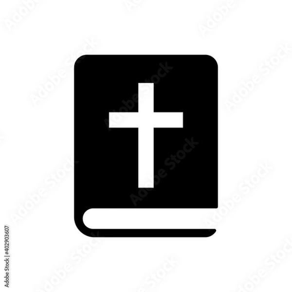 Fototapeta Bible outline icon isolated. Symbol, logo illustration for mobile concept, web design and games.