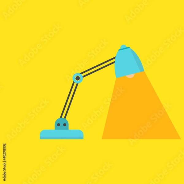 Obraz Office table lamp icon. Vector illustration.