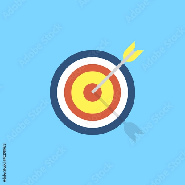 Obraz Target with an arrow. Vector illustration.