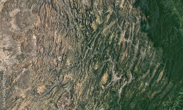 Obraz Satellite top view texture over Bolivia