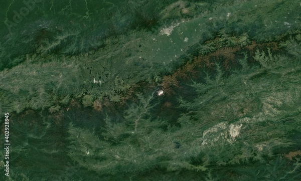 Obraz Satellite top view texture over Colombia