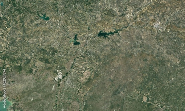 Obraz Satellite top view texture over Mexico