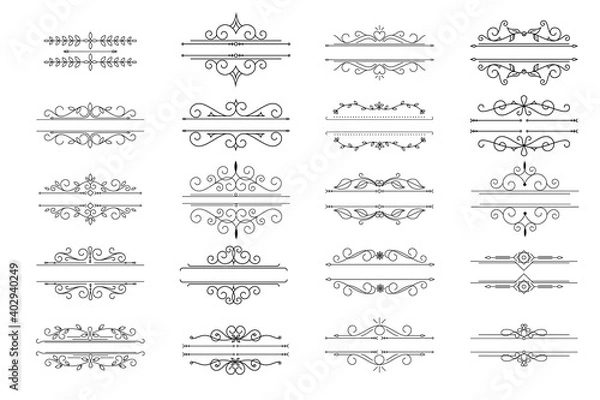 Fototapeta Ornate frames and scroll elements.