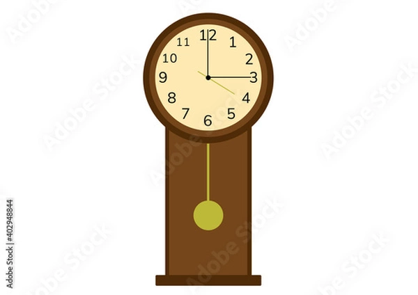 Fototapeta a clock isolated on white background