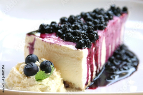 Obraz Blueberry cheesecake slice