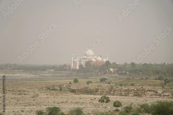 Fototapeta アグラ城からのタージマハール