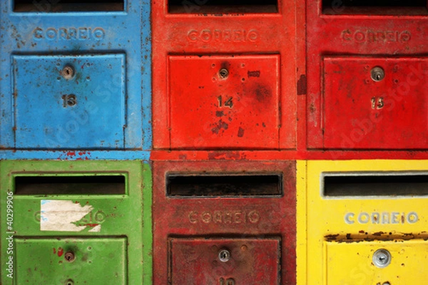 Obraz Colourful mailboxes