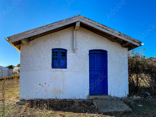 Obraz blue Window Door gate old style art