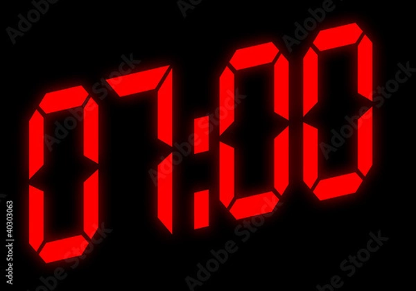 Obraz Digitalnanzeige - 07:00