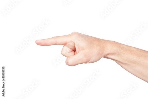Obraz Hand on a white background.