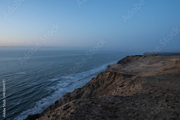 Obraz Sand dunes during the blue hour on the coast of Denmark...