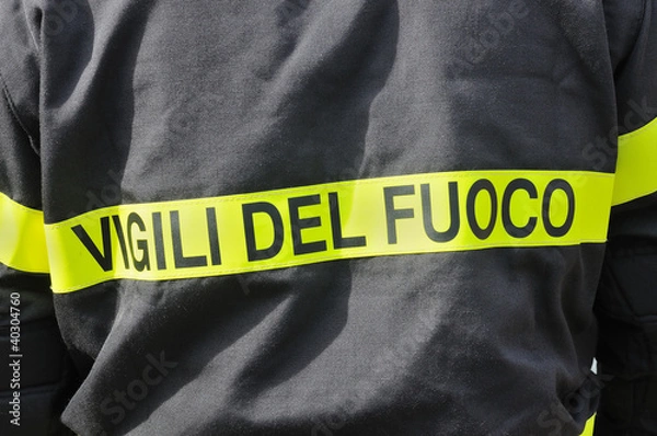 Obraz Vigili del fuoco, particolare della divisa