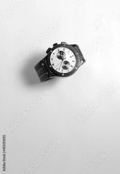 Obraz Men's wrist watch on a white background