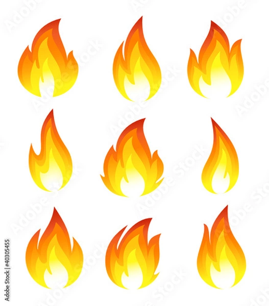 Obraz Zbiór ikon ognia
