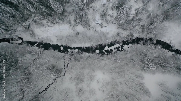 Obraz Ruisseau enneigé