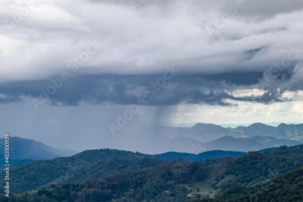 Fototapeta clouds over mountain
