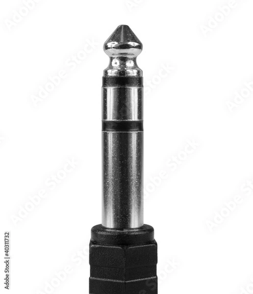 Obraz 1/4' jack audio plug isolated on white