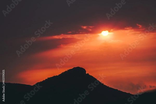 Obraz sunset in the mountains