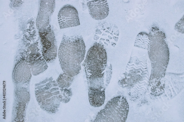 Obraz footprints in snow