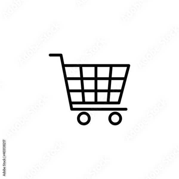 Fototapeta Shopping Cart symbol for your web site, Trolley icon vector