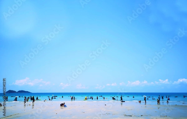 Obraz many people on the beach