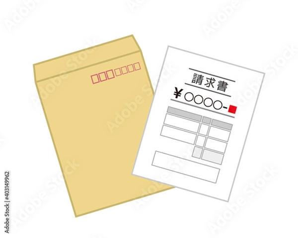 Fototapeta 請求書のベクターイラスト　書類