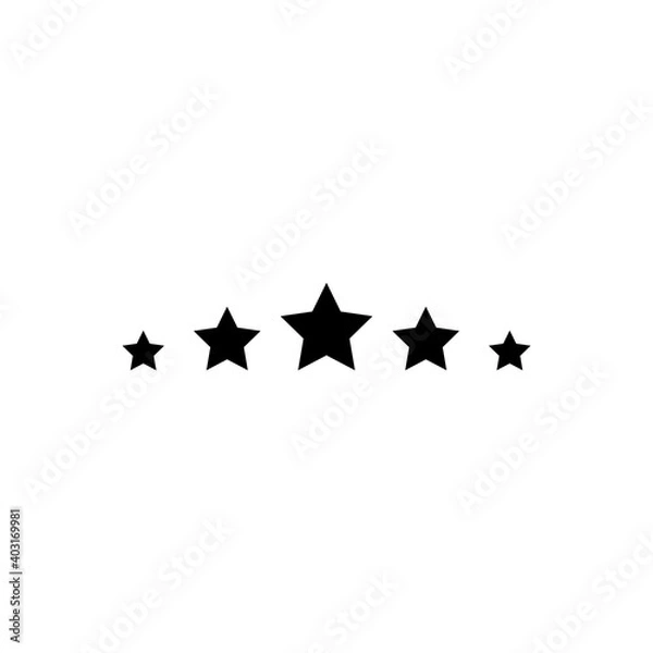 Fototapeta Five star outline icon. Symbol, logo illustration for mobile concept and web design.