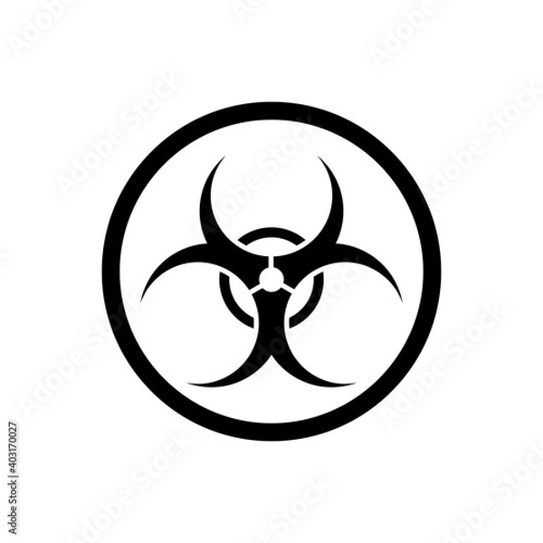 Fototapeta Biohazard outline icon. Symbol, logo illustration for mobile concept and web design.