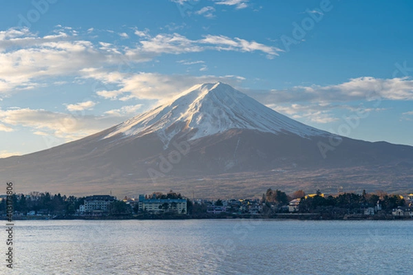 Obraz View of Mount Fuji with sunrise in Japan